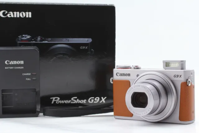 [Near MINT IN BOX] Canon PowerShot G9X 20.2 MP Digital Camera Silver From JAPAN