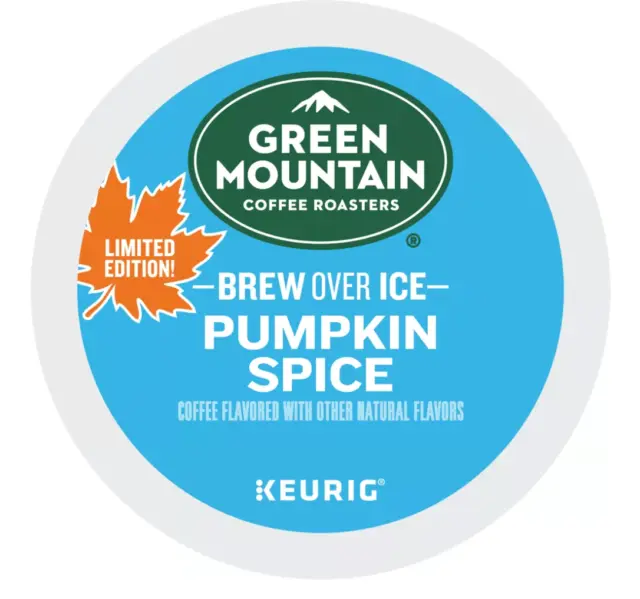 Green Mountain Coffee, Brew Over Ice Pumpkin Spice Coffee, Medium Roast, 96 Ct.