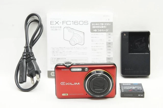 CASIO EXILIM EX-FC160S Digital Camera Red Used Excellent