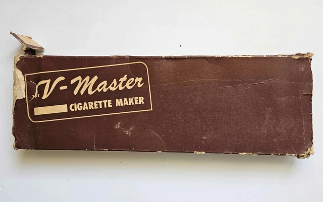 VINTAGE 1970S V-MASTER Metal Cigarette Rolling Machine Canada Original Box  $18.00
