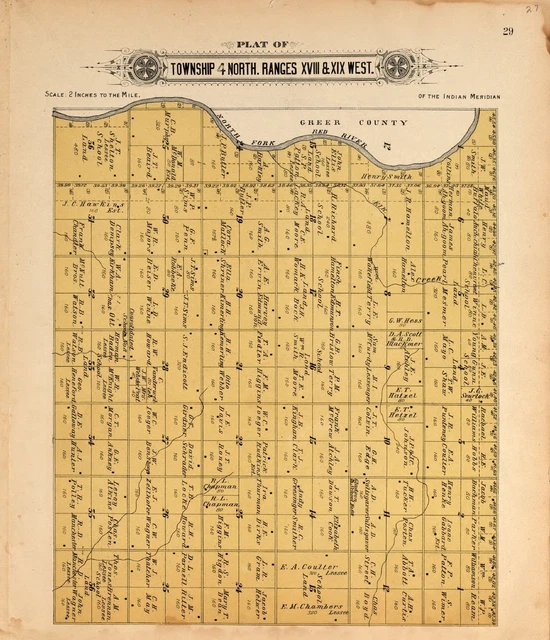 KIOWA COUNTY OKLAHOMA Atlas 1913 plat maps GENEALOGY history DVD P143