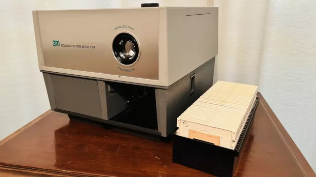 Vintage 3M Sound On Slide Projector System W/tray