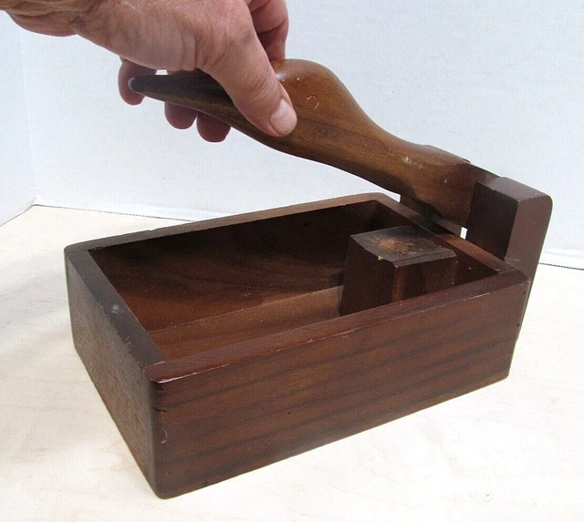 Rustic Vintage Nutcracker / Duck Head Wooden Box / Nut Cracker