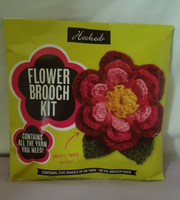 CROCHET KITS FOR Beginners Flower Brooch Knitting Crocheting Material Pack  Hook $24.86 - PicClick AU