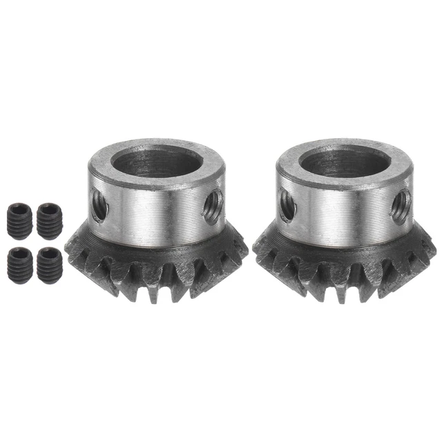 2pcs Bevel Gears 1.5M 16 Teeth 12mm Shaft Hole Tapered Bevel Pinion Gear