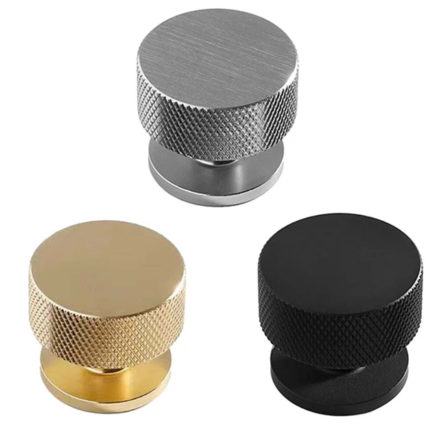 Manopola in alluminio nero opaco moderna ed elegante per porta armadio e cassetto