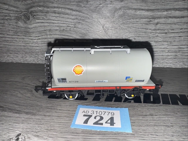 PO HORNBY R6021 Shell Petrol Grey SUKO67129 1:76 Tank Wagon OO Gauge ...