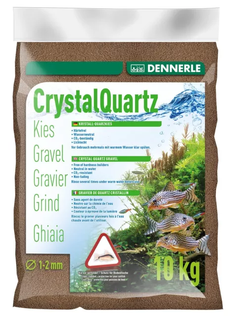 Gravier quartz cristal Dennerle brun foncé 10 kg inerte pour aquarium aquarium aquarium