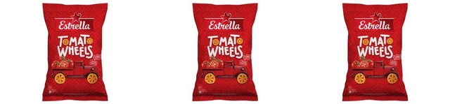 3 snack croccante al mais al sapore di pomodori STELLA, 4,2 once. (120 g.)