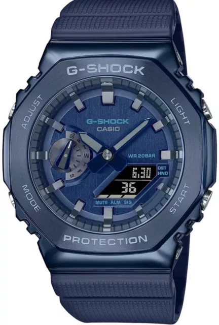 Montre G-Shock GM-2100N-2AER Homme Montre Métal Couvert LED Bleu Clair New