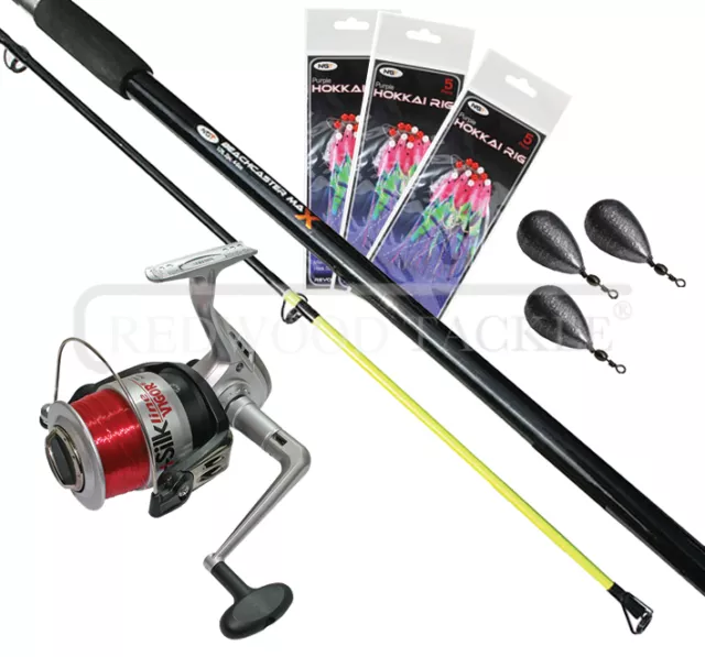 SEA FISHING TELESCOPIC 12ft Beachcaster Rod and Reel Combo Tackle Set And  Line £27.95 - PicClick UK
