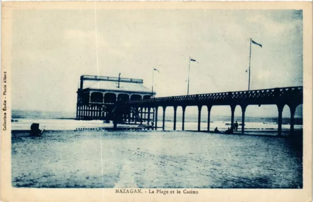 CPA AK MAROC MAZAGAN - La Plage et e Casino (219268)