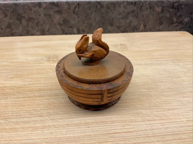 Small Wood Turned Pot Treen