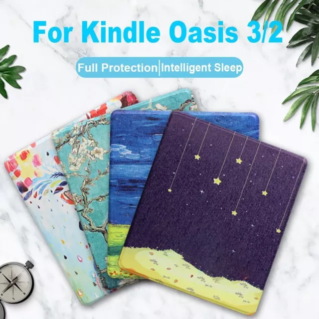 9/10th Gen 7 inch E-book Reader Folio Case for Amazon Kindle Oasis 2/3