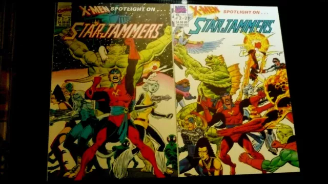 X-Men Spotlight on Starjammers #1 and #2  Complete Set Marvel 1990 High Grade