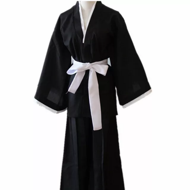 Japanese Samurai Boys Yukata Kimono Kendo Gi + Hakama Pants Set Cosplay  Costume