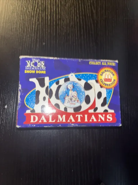 Mcdonalds Dalmatian Celebration Disney 101 Dalmations Snow Dome 1996 NIB