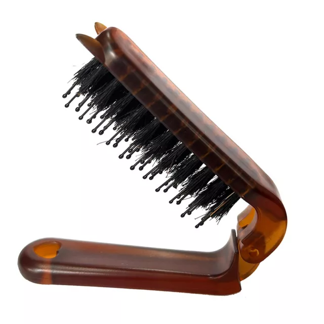 Folding Bristle Comb Wet Dry Hair Detangling Salon Comb Scalp Massage Brush