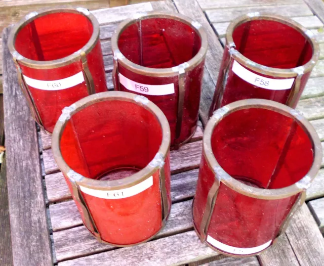 Schiffslaterne Farbeinsatz rot für Ückermünder Ankerlaterne