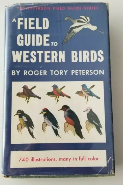 SIGNED Vintage FIELD GUIDE TO WESTERN BIRDS Peterson HD/DJ VG