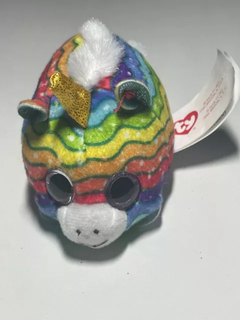 Ty Teenie Beanie Babies "Star" The Rainbow Unicorn Stuffed McDonald's Plush Toy