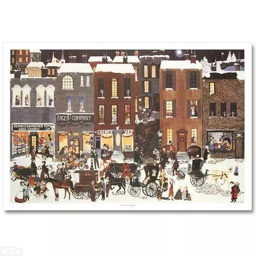 Deneille Moes IN MEMORY OF DICKENS Signed Numbered Ltd Edition Lithograph