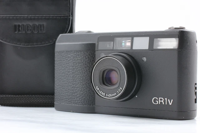 LCD Works [N MINT+++ w/Case]  Ricoh GR1V Black 35mm Film Camera From JAPAN