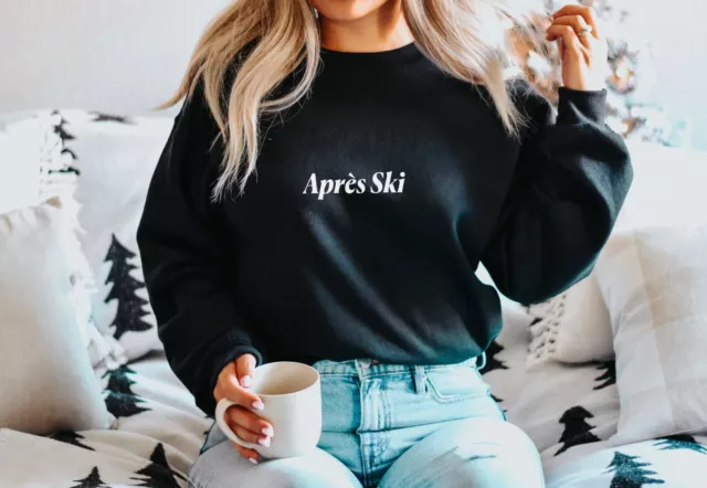 Apres Ski Jumper Skiing Holiday Party Gift Winter Chalet Sweater Sweatshirt