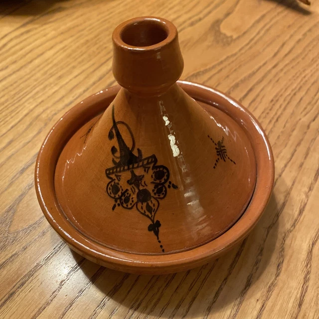 Utensilios de cocina de terracota marroquí Tagine Tajine olla cerámica esmaltada 5-1/2 pulgadas de diámetro