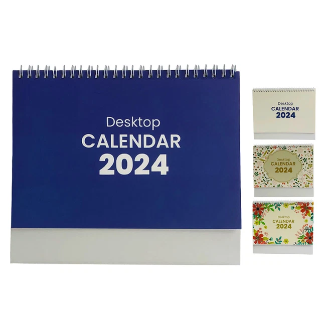 DESK STANDING CALENDAR 2024 Desktop Monthly Planner Table Office