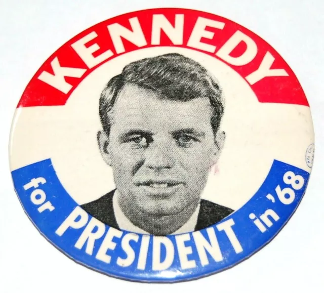 1968 ROBERT KENNEDY BOBBY RFK campaign pin pinback button political presidential