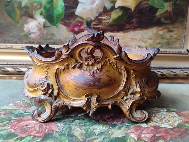 ANCIENNE JARDINIÈRE COUPE ou centre de table en métal argenté de style