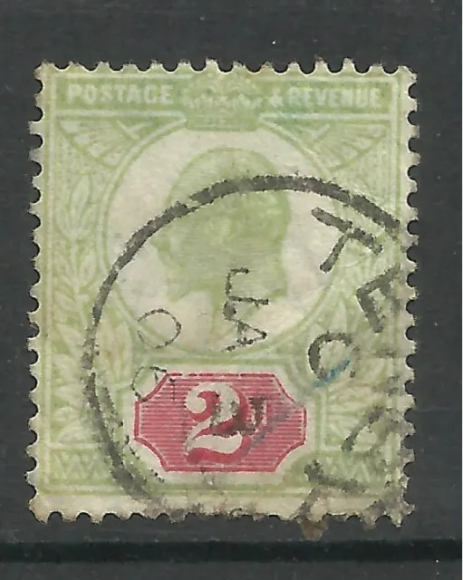 GB 1902 - 13 KEV11 2d Green & Red used Tenby postmark  ( E912 )