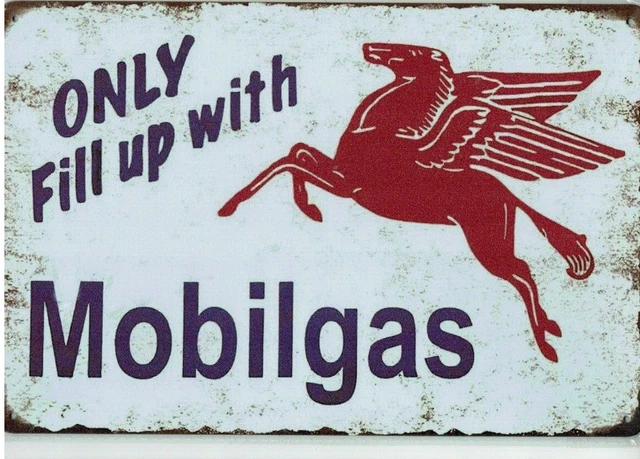 *Tolle Deko Garage MOBILGAS Öldose Rennsport Werkstatt Tankstelle Vintage Retro*
