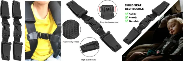 Confezione da 2 clip per cintura di sicurezza per auto, camion, pulsante  estensore fibbia di ricambio per seggiolino, Nero , 1 : : Auto e  Moto