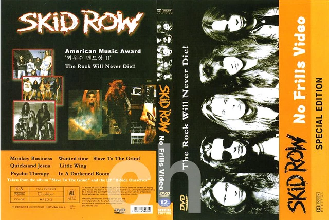 SKID ROW NO FRILLS VIDEO VHS VIDEO 1993 Video Cassette Tape