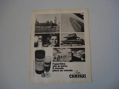 advertising Pubblicità 1972 BITTER CAMPARI