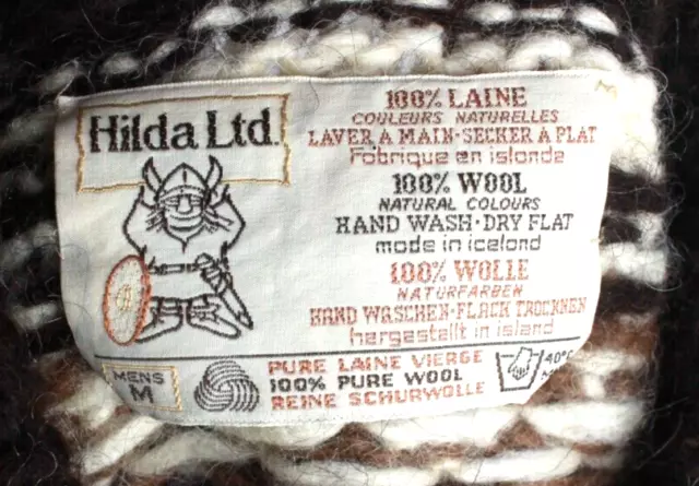 HILDA LTD VINTAGE Sweater Icelandic 100% Pure Wool Beige Men Size ...