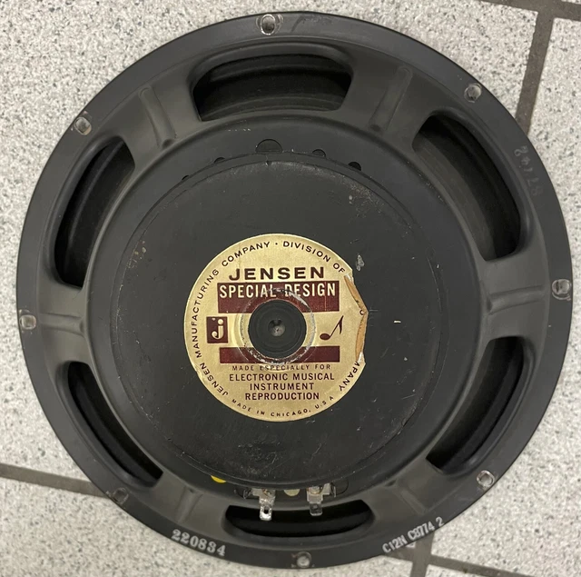 Jensen C12N speaker Vintage 1968 Jensen Orig. cone VG+ cond 16 ohms Jensen C12N speaker Vintage 1968 Jensen Orig. cone VG+ cond 16 ohms
