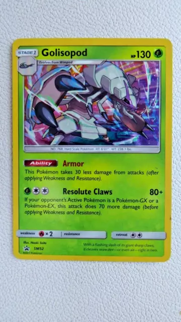 Golisopod Pokemon TCG Karte Sonne & Mond PROMO Holo SM52 Nr. 768 Naoki Saito