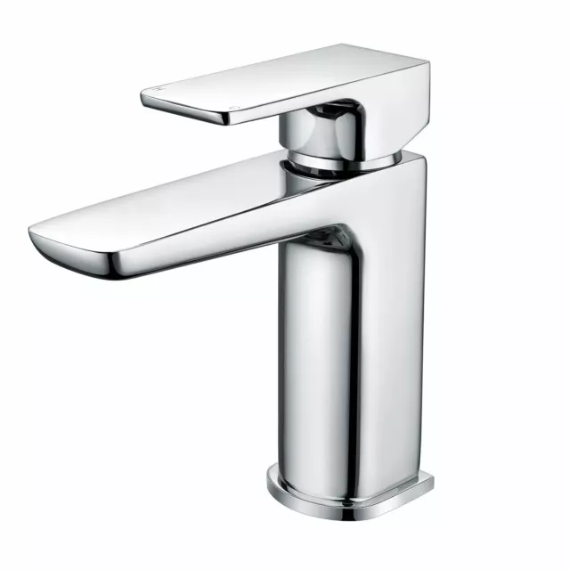 Luxury Modern Chrome Basin Sink Mono Mixer Single Lever Bathroom Tap | Keninton