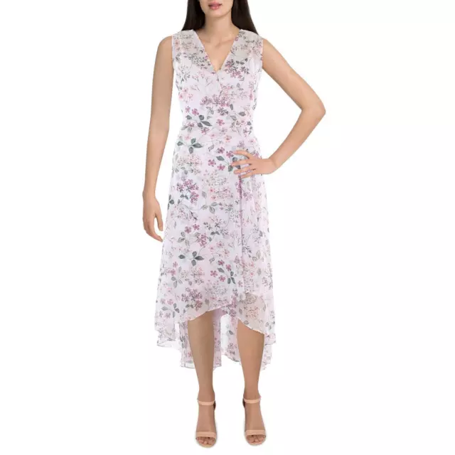 Calvin Klein Womens Pink Floral Long Wedding Maxi Dress 4 BHFO 0204