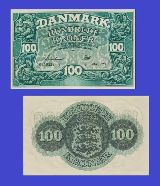 danmark 100 kroner 1944 uk   -Reproduktion