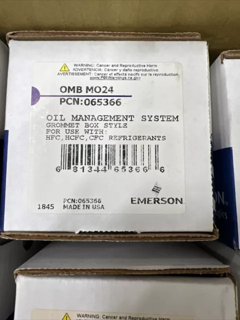Emerson OMB MO24 Oil Management System (OMB Grommet Box Style)HFC HCFC CFC 65366