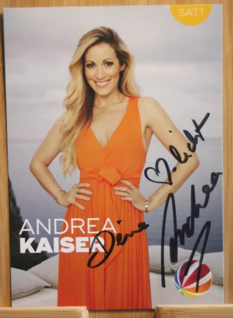 Andrea Kaiser Orig Autogramm signiert Moderation sexy Sport - AK