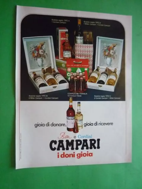 Bitter Cordial Campari L'Aperitivo Advertising 1 Page Original 1973 Vintage