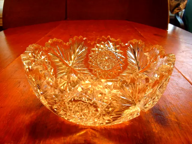 Wonderful Antique ABP Brilliant Period Cut Glass Center Bowl