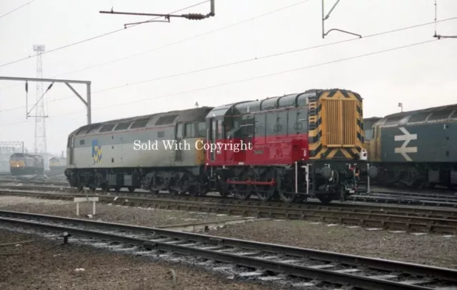 Crewe BR Class 47 & 08 47150 Diesel Loco British Rail Railway 35mm Negative #T85