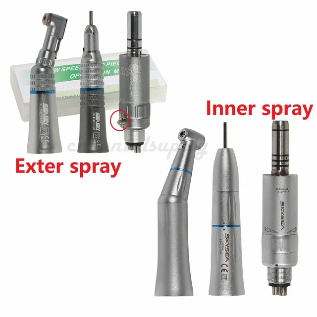 NSK Style Dental Internal/External Spray Low Speed Contra Angle 4H Air Motor USA
