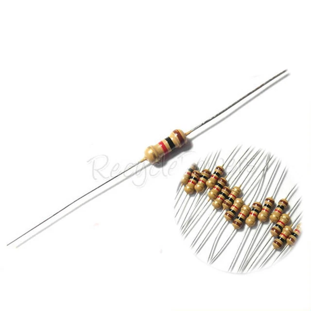 1000pcs 1K Ohm Resistors – 1/4W, 5% Carbon Film – Bulk Pack